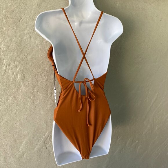 LPA REVOLVE RUST COLOR ONE PIECE SWIMSUIT NWT - Picture 6 of 7